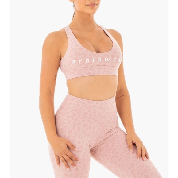 Wild Cross Over Sports Bra in Blush XS Ryderwear - Picture 2 of 5